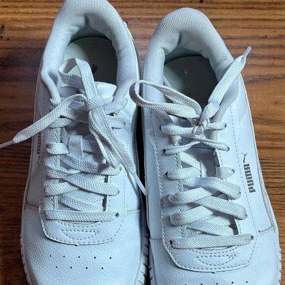 Puma Woman’s White Carina Bubble Dye Low Casual Sneaker Sz 7.5 - Picture 11 of 12